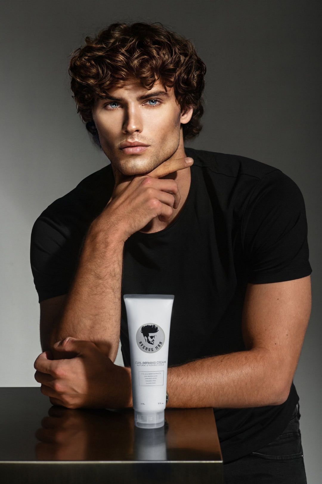 3-in-1 Curl Cream For Men - Defines Curls, Tames Frizz, Adds Smoothness And Texture For Curly And Wavy Hair, Hair Styling Cream With Desert Derived Extracts, Sulfate - Free 3.38 Oz